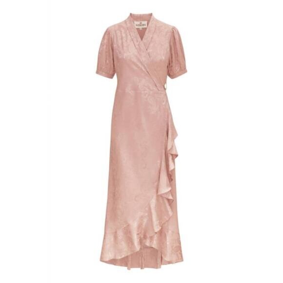 KARMAMIA women's iris dress in rose jacquered